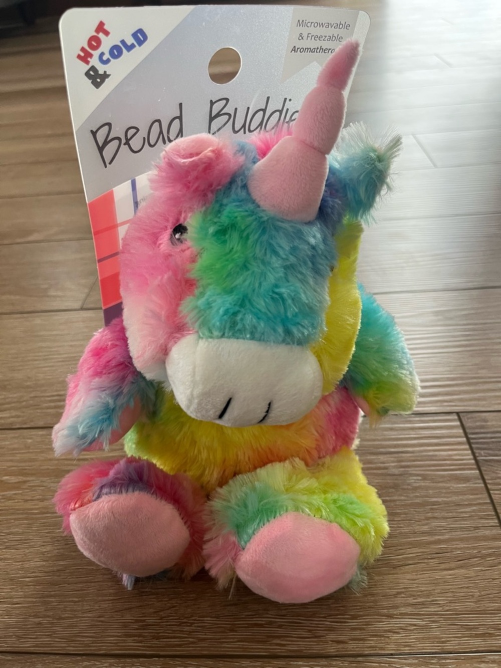 New Rainbow Unicorn Bead Buddies Hot & Cold Aromatherapy Plush